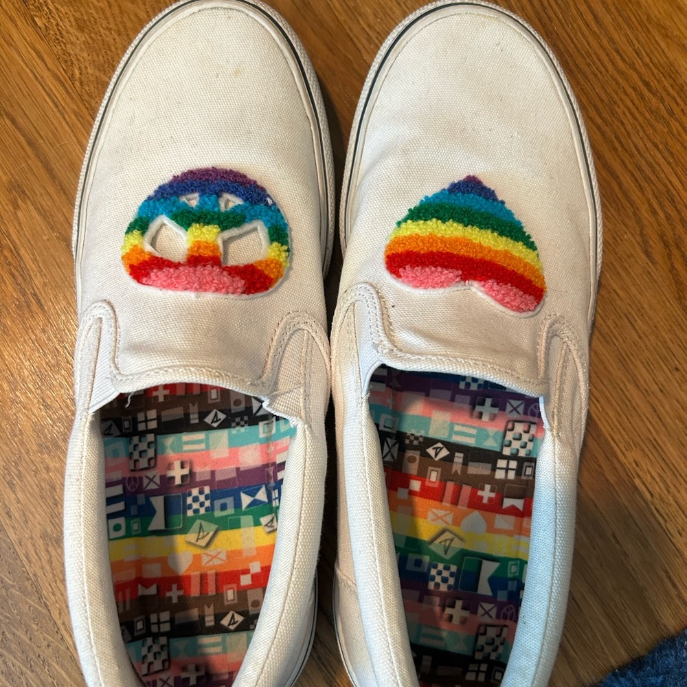Sperry Canvas Sneakers with PRIDE Rainbow Design